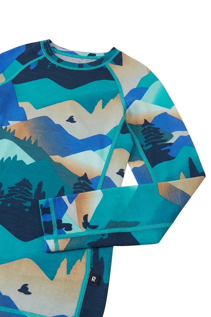 Komplet bielizny termoaktywnej dziecięcy z wełną merino Taitoa Reima granatowy 5200030D.9BY2