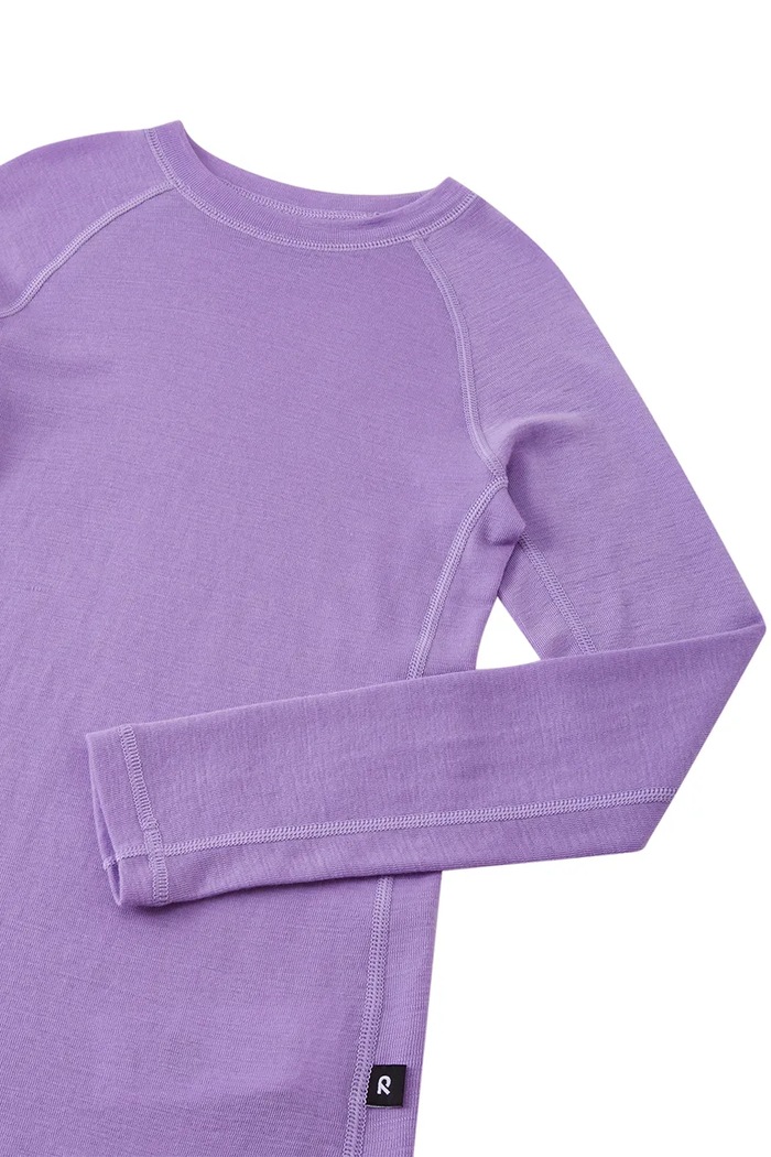 Komplet bielizny termoaktywnej dziecięcy z wełną merino Kinsei Reima fioletowy 5200029A.9BY2