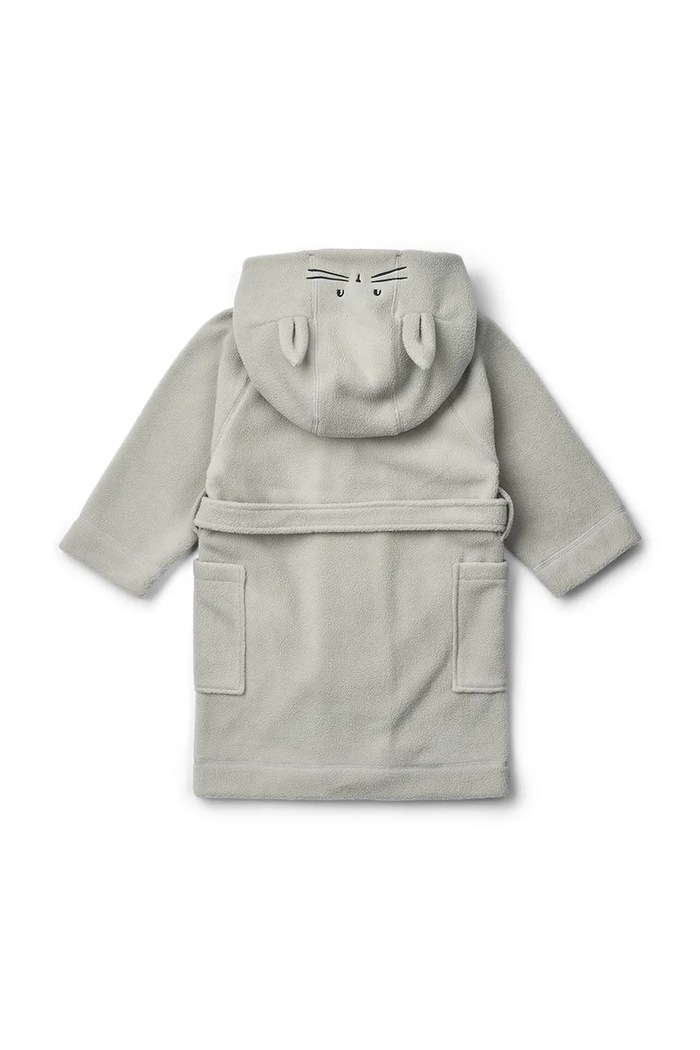 Liewood Szlafrok z kapturem dziecięcy Minik Rabbit Fleece Bathrobe LW21180.9BY2 szary AW26