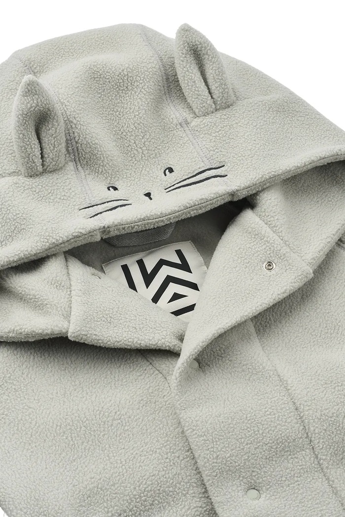 Chłopiec Liewood Szlafrok z kapturem dziecięcy Minik Rabbit Fleece Bathrobe LW21180.9BY2 szary