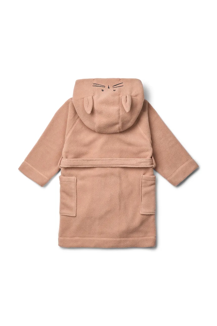 Liewood Μπουρνούζι με κουκούλα παιδικό Minik Rabbit Fleece Bathrobe LW21180.9BY2 ροζ AW26