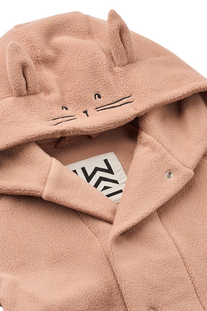 Chłopiec Liewood Szlafrok z kapturem dziecięcy Minik Rabbit Fleece Bathrobe LW21180.9BY2 różowy