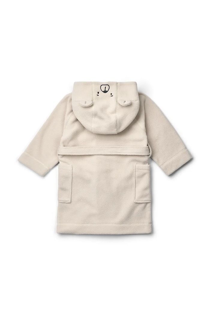 Liewood Szlafrok z kapturem dziecięcy Minik Bear Fleece Bathrobe LW21179.9BY2 beżowy AW26