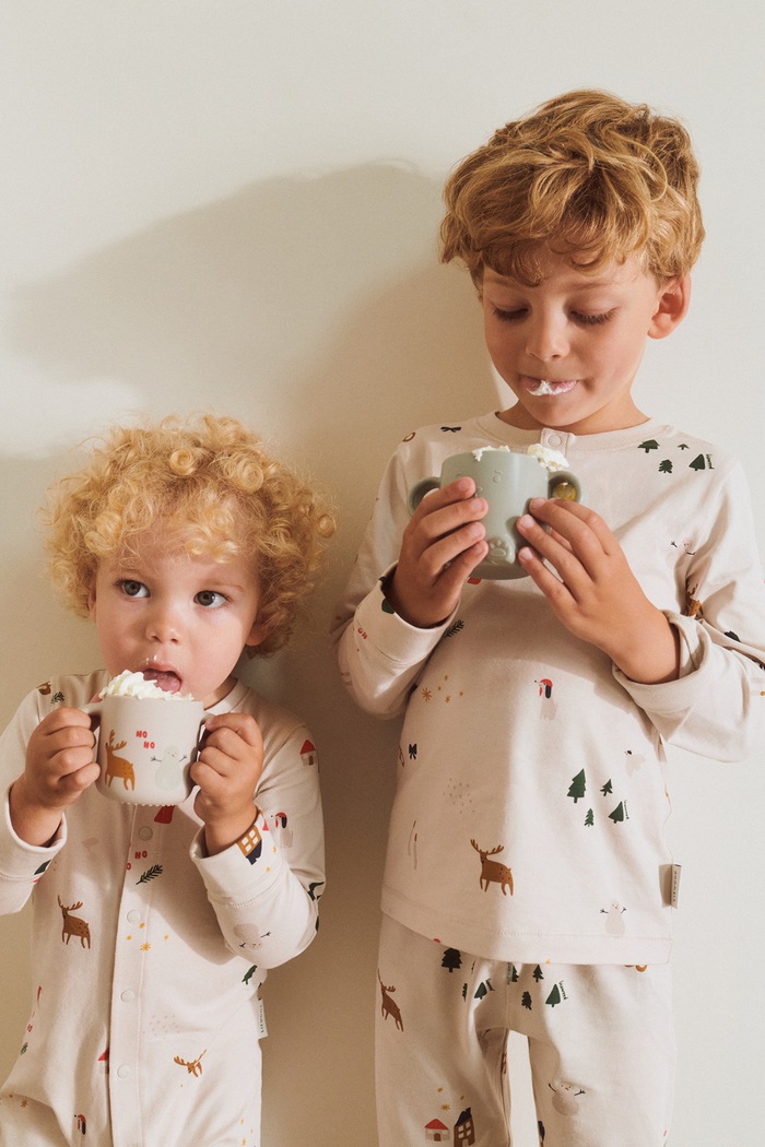 Liewood Piżama dwuczęściowa dziecięca bawełniana z elastanem Wilhelm Grow Printed Pyjamas Set LW20982.9BY2
