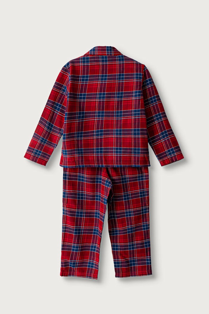 Tommy Hilfiger Piżama dwuczęściowa dziecięca bawełniana UK0UK00105.9BY2 czerwony AW26