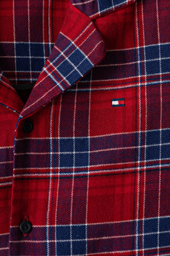 Chłopiec Tommy Hilfiger Piżama dwuczęściowa dziecięca bawełniana UK0UK00105.9BY2 czerwony