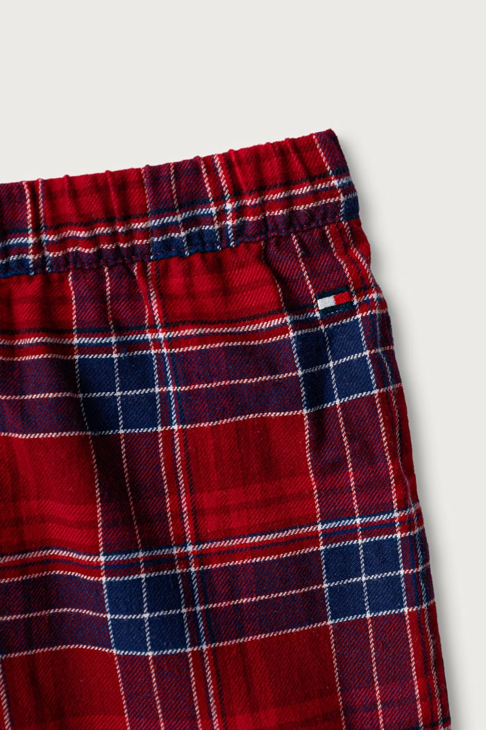 Piżama dwuczęściowa dziecięca bawełniana Tommy Hilfiger UK0UK00105.9BY2 czerwony