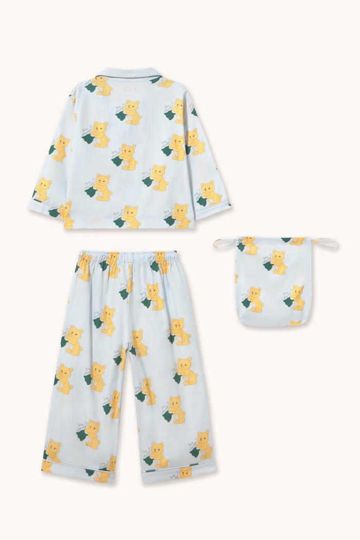 Dječaci Tinycottons Dvodijelna pidžama za djecu od pamuka BEARS SET AW26.260 plava