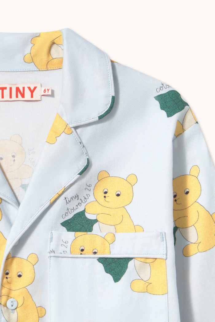 Dvodijelna pidžama za djecu od pamuka BEARS SET Tinycottons AW26.260 plava