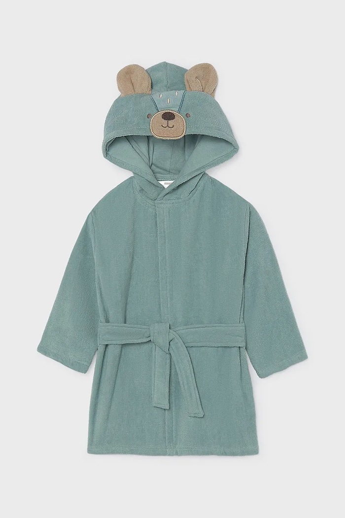 Mayoral Newborn accappatoio con cappuccio per neonati in cotone turchese 9177.1A.Newborn.9BY2