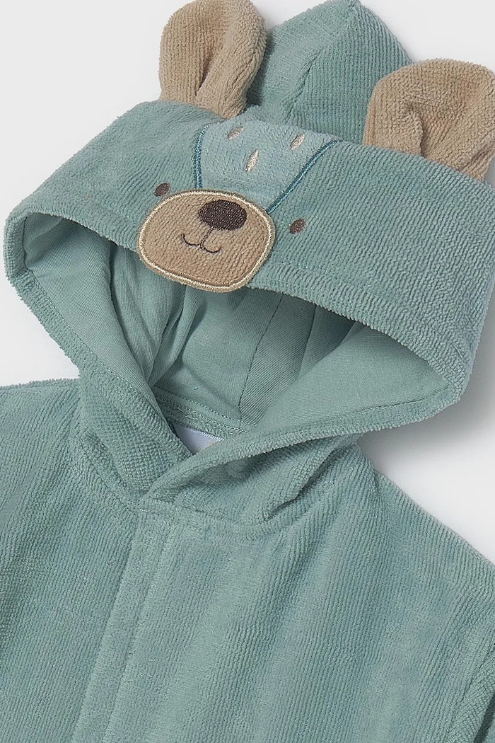 BIMBA Mayoral Newborn accappatoio con cappuccio per neonati in cotone 9177.1A.Newborn.9BY2 turchese