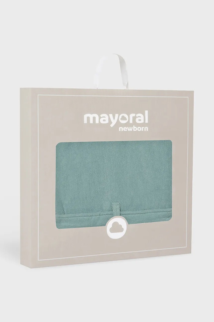 Mayoral Newborn accappatoio con cappuccio per neonati in cotone turchese 9177.1A.Newborn.9BY2