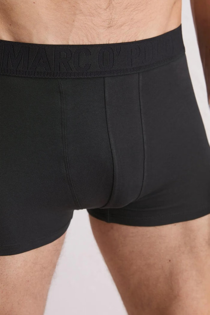 Bokserki męskie bawełniane z elastanem 3-pack Marc O'Polo 10225350 czarny