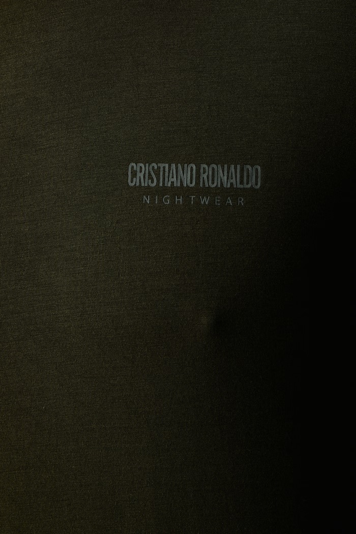 Dvodijelna pidžama za muškarce s modalom CR7 Cristiano Ronaldo zelena 8736.4107.1558