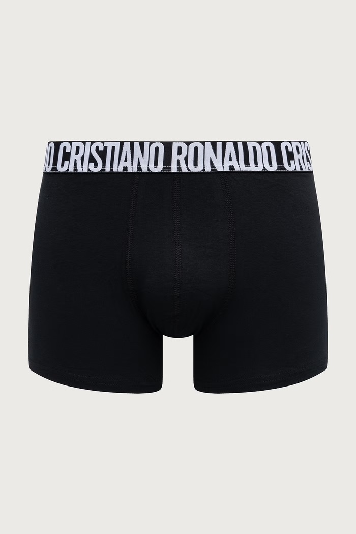 CR7 Cristiano Ronaldo Bokserki dopasowane męskie bawełniane z elastanem 7-pack 8127.4900.2805 czarny AW26