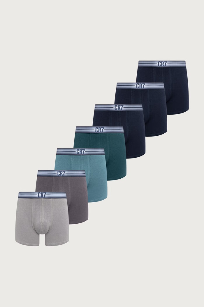 CR7 Cristiano Ronaldo Bokserki męskie z bawełną 7-pack granatowy 8127.4900.2829