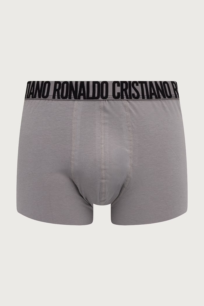 CR7 Cristiano Ronaldo Boxerky pánske bavlnené s elastanom 4-pak 8104.4900.2522 sivá AW26