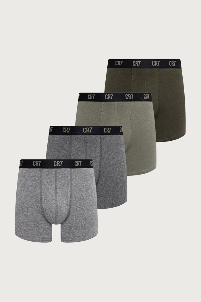 CR7 Cristiano Ronaldo Bokserice za muškarce s pamukom 4-pack siva 8104.4900.2521