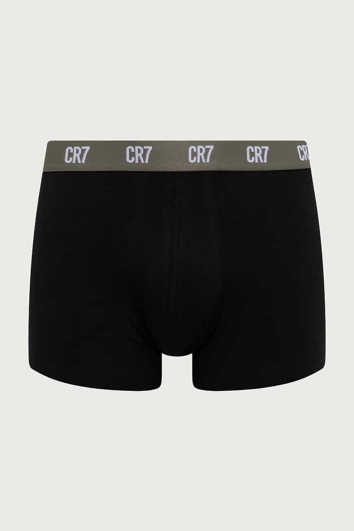 CR7 Cristiano Ronaldo Boxerky pánske bavlnené s elastanom 3-pak 8100.4900.2818 čierna AW26