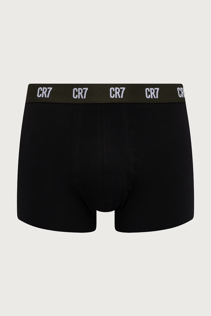 Oblečenie CR7 Cristiano Ronaldo Boxerky pánske bavlnené s elastanom 3-pak 8100.4900.2818 čierna