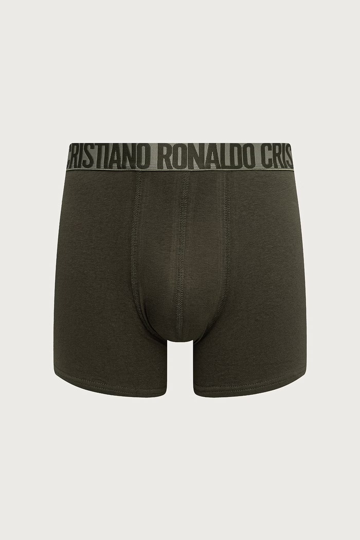 Odjeća CR7 Cristiano Ronaldo Bokserice za muškarce s pamukom 3-pack 8100.4900.2817 zelena