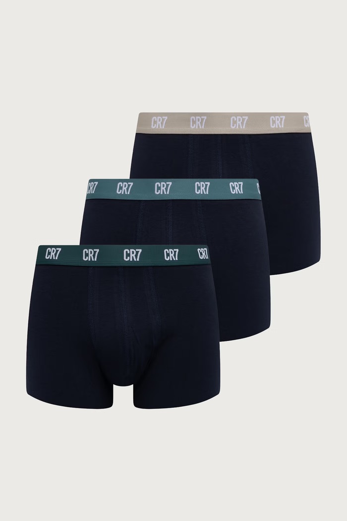 CR7 Cristiano Ronaldo Boxerky pánske bavlnené s elastanom 3-pak tmavomodrá 8100.4900.2815