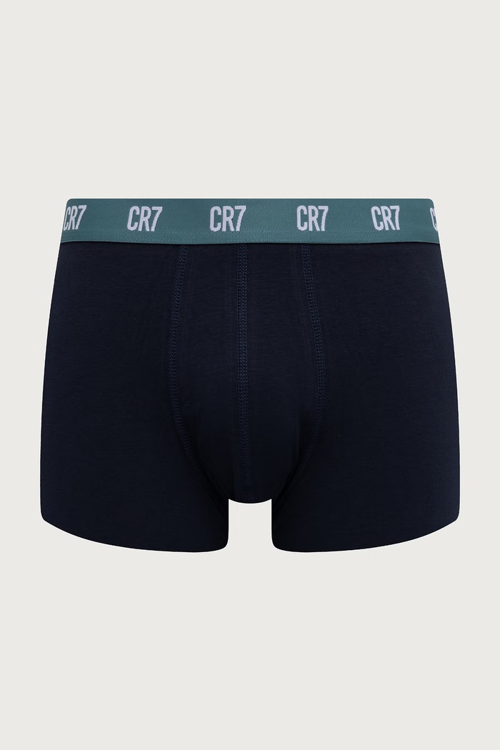 Oblečenie CR7 Cristiano Ronaldo Boxerky pánske bavlnené s elastanom 3-pak 8100.4900.2815 tmavomodrá