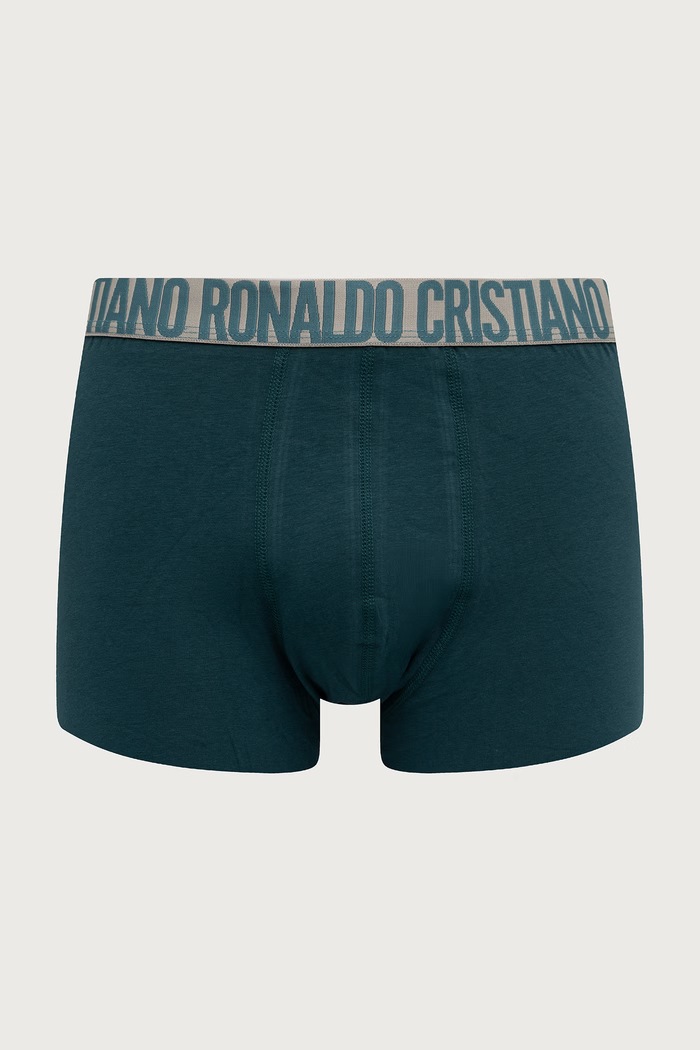 Oblečenie CR7 Cristiano Ronaldo Boxerky pánske bavlnené s elastanom 3-pak 8100.4900.2814 zelená