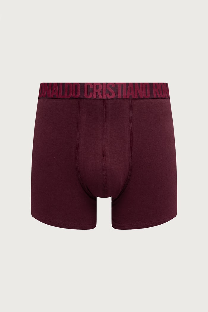 Bokserki męskie z bawełną 3-pack CR7 Cristiano Ronaldo 8100.4900.2811 bordowy