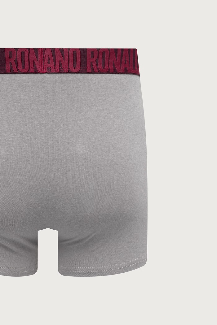 Bokserki męskie z bawełną 3-pack CR7 Cristiano Ronaldo bordowy 8100.4900.2811