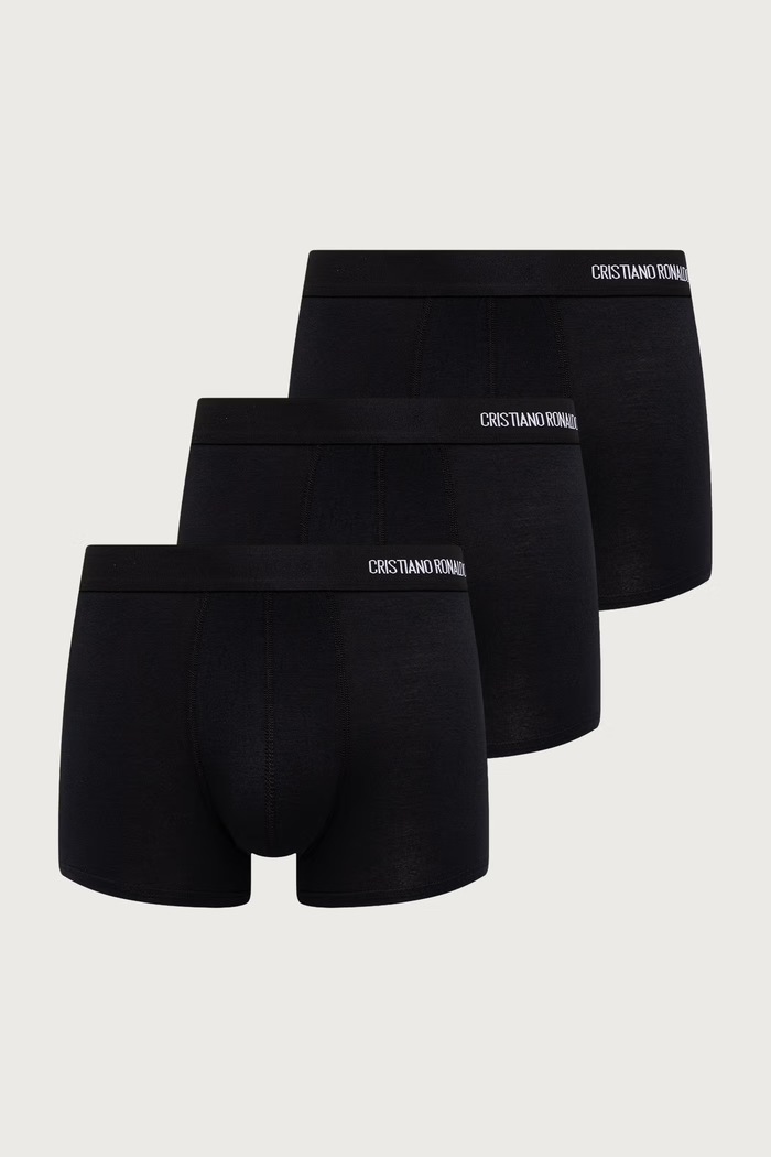 CR7 Cristiano Ronaldo Bokserki męskie z modalem 3-pack czarny 8600.49.310