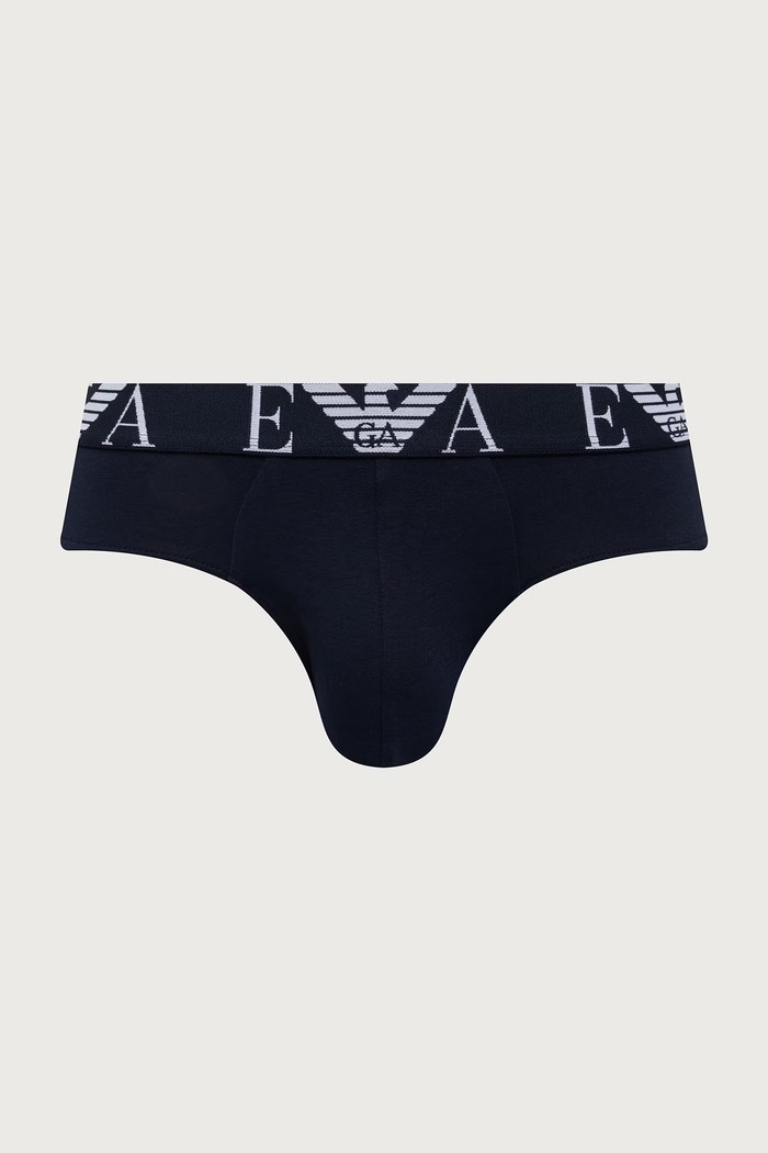 Emporio Armani Underwear Slipy męskie bawełniane z elastanem 5-pack EM003792.AF25048 czarny AW26
