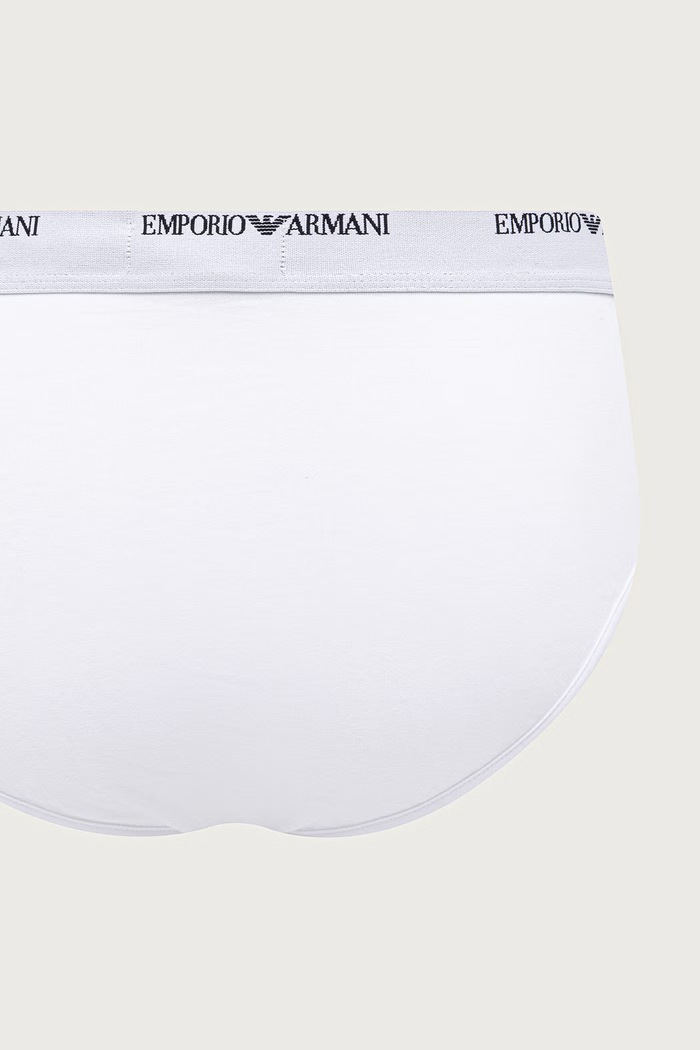 Slipy męskie bawełniane z elastanem 2-pack Emporio Armani Underwear EM000401.AF25056 czarny