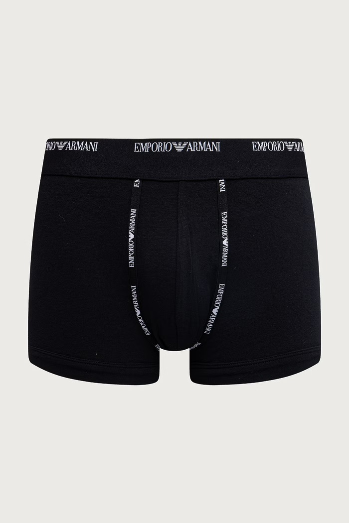 Emporio Armani Underwear Bokserki dopasowane damskie bawełniane z elastanem 2-pack EM000254.AF25056 czarny AW26