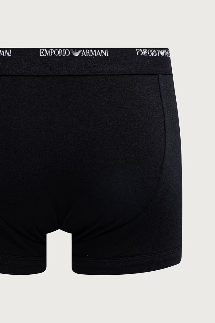 Bokserki dopasowane damskie bawełniane z elastanem 2-pack Emporio Armani Underwear EM000254.AF25056 czarny
