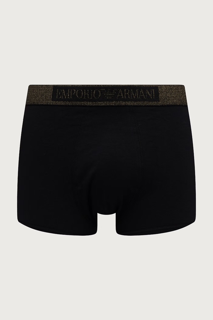 Odzież Emporio Armani Underwear Bokserki męskie bawełniane z elastanem 2-pack EM000253.AF25054 czarny
