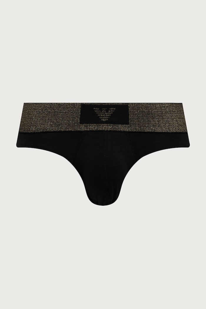 Emporio Armani Underwear Slipy męskie bawełniane z elastanem 2-pack EM000251.AF25054 czarny AW26