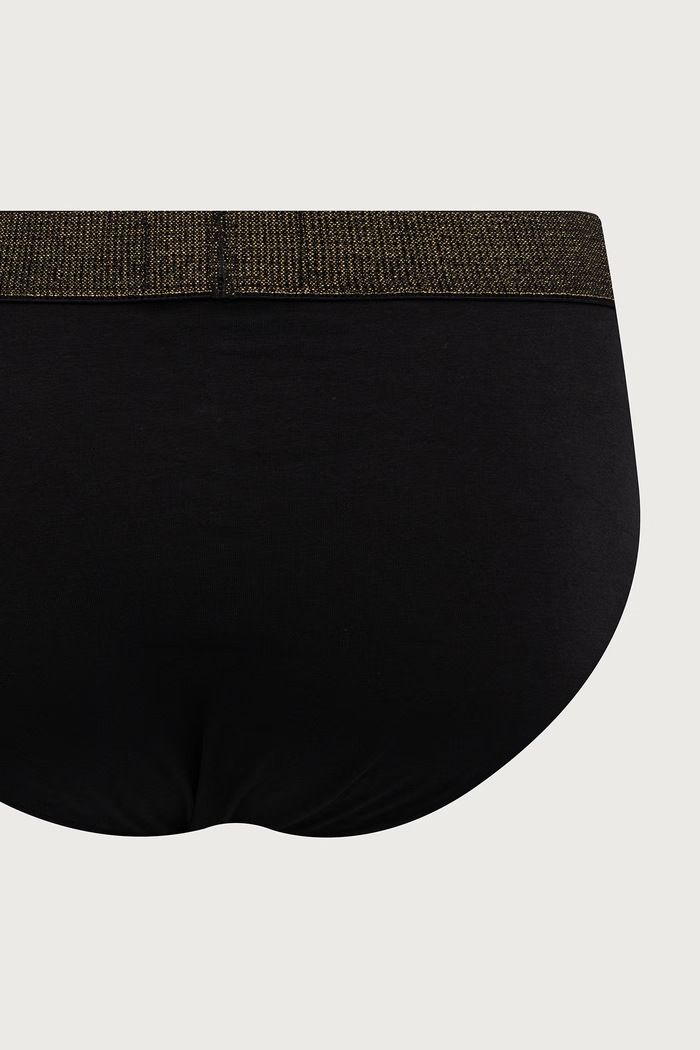 Slipy męskie bawełniane z elastanem 2-pack Emporio Armani Underwear czarny EM000251.AF25054