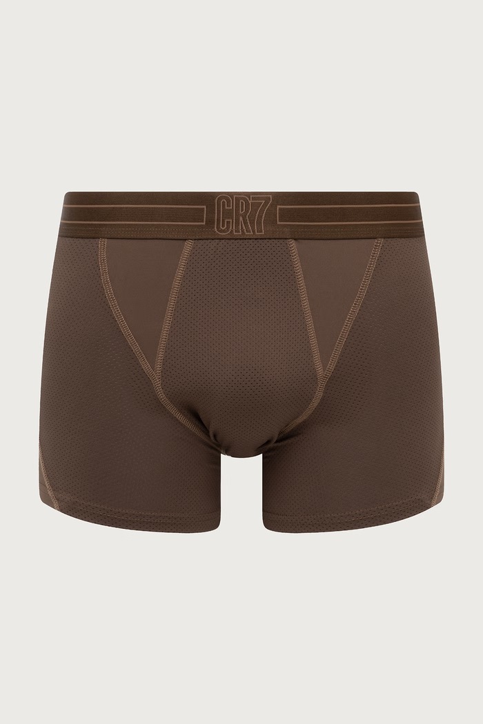 Odzież CR7 Cristiano Ronaldo Bokserki dopasowane męskie 3-pack 8515.49.304 brązowy