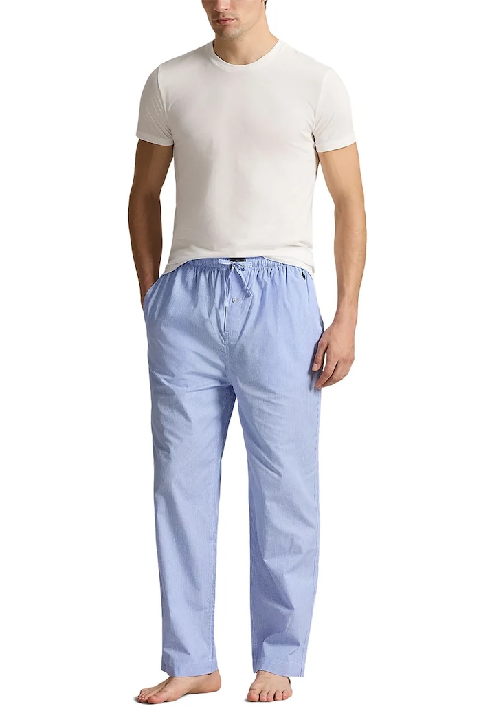 Odzież Polo Ralph Lauren Spodnie piżamowe męskie bawełniane 714520697 niebieski