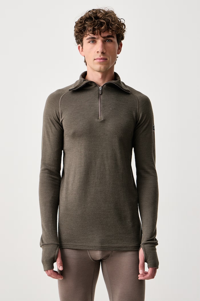 Devold Bluza funkcyjna męska wełniana Expedition Merino brązowy PDGO.155.240.A