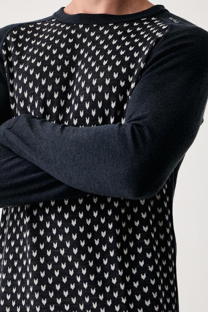 Longsleeve termoaktywny męski wełniany Signature Merino Devold PDGO.350.224.A granatowy