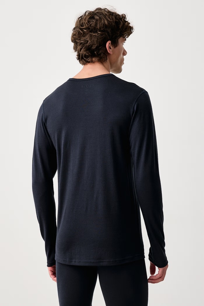 Devold Longsleeve funkcyjny męski wełniany Breeze Plus Merino PDGO.183.221.C granatowy AW26