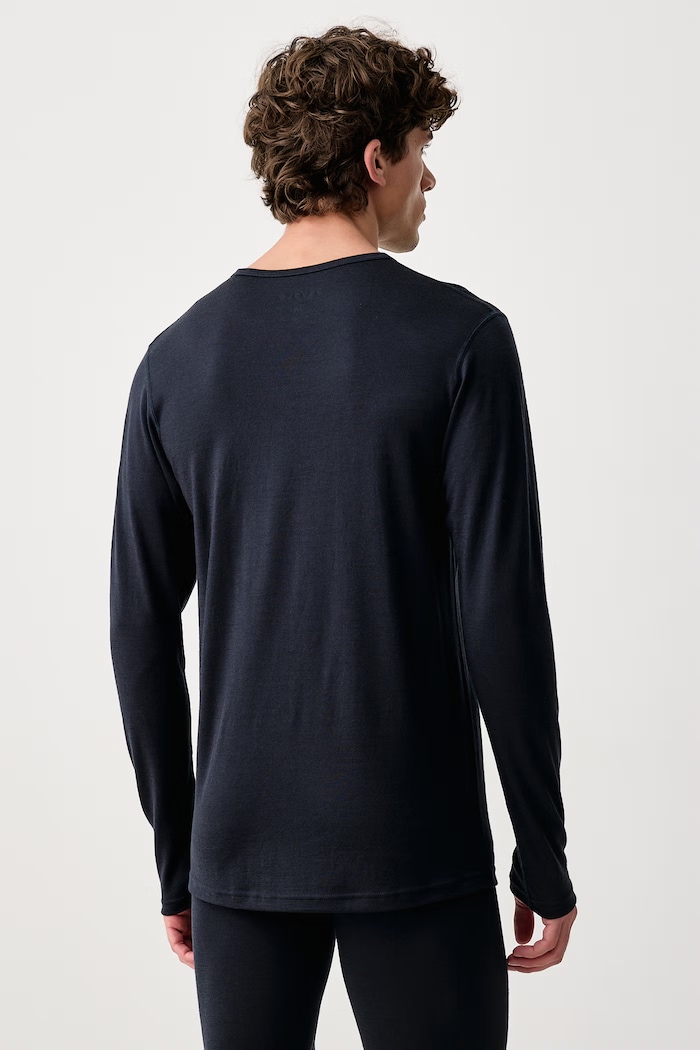 Devold Longsleeve funkcyjny męski wełniany Breeze Plus Merino PDGO.183.221.C granatowy AW26