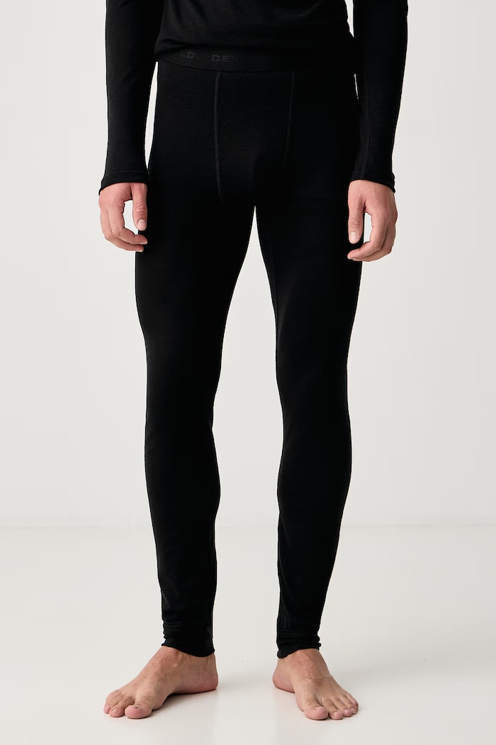 Devold Legginsy funkcyjne męskie wełniane Breeze Merino czarny PDGO.180.124.A
