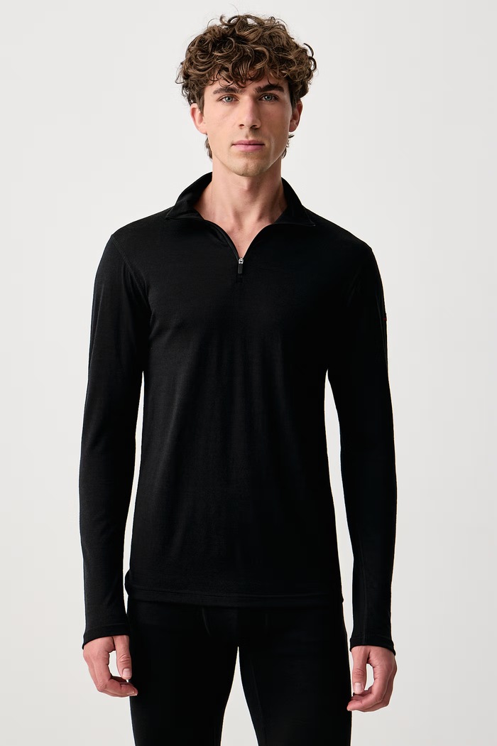 Devold Longsleeve funkcyjny męski wełniany Breeze Merino czarny PDGO.180.245.A