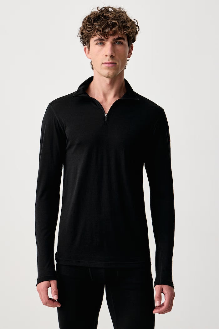 Devold Longsleeve funkcyjny męski wełniany Breeze Merino czarny PDGO.180.245.A