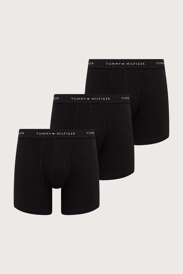 Tommy Hilfiger Bokserki dopasowane męskie bawełniane z elastanem 3-pack czarny UM0UM03921
