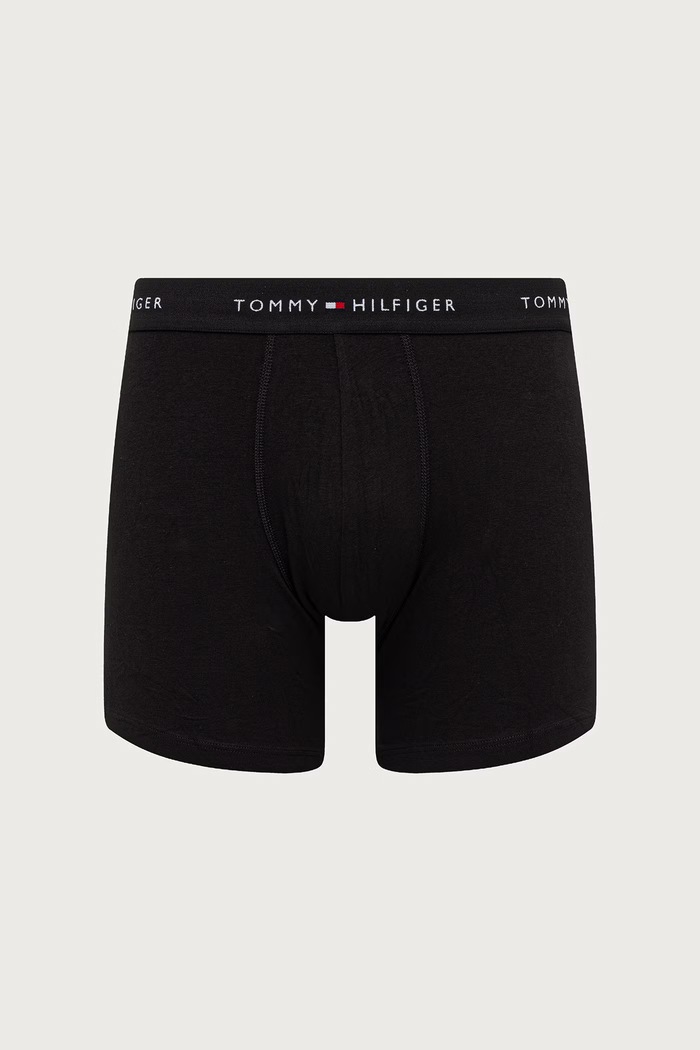 Tommy Hilfiger Bokserki dopasowane męskie bawełniane z elastanem 3-pack UM0UM03921 czarny AW26