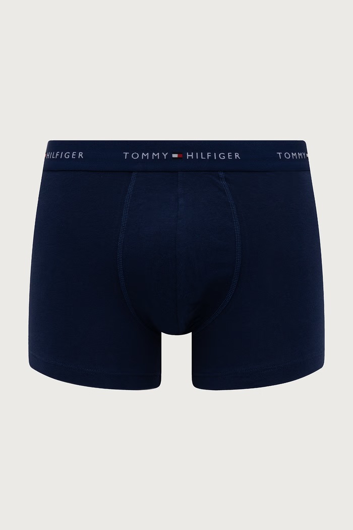 Bokserki dopasowane męskie bawełniane z elastanem 3-pack Tommy Hilfiger UM0UM03920 czarny